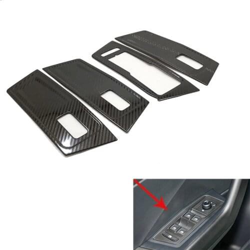 Stainless Window Control Panel Glass Lift Switch Panel Cover Trim For VW Volkswagen T-ROC 2018 2019