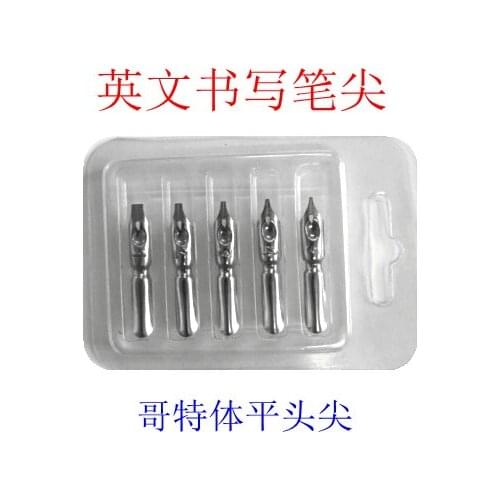 English Calligraphy Pen Tip Dip Pen Nib Italian Gothic Comics Nib 5 Size Set