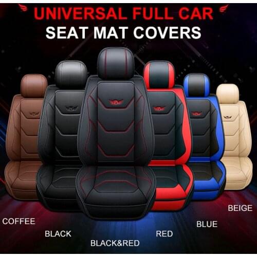 NEW Universal Luxury PU Leather Front Car Seat Cover 5D Cushion Protector Non-Slip Mat Waterproof for Lada for Ford for BMW