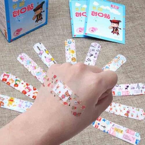 50PCS Cute Cartoon Breathable Bandages Pad Water Resistant Hemostasis Adhesive First Aid for Kids Children