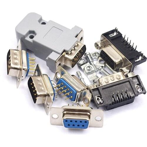 Connectors DB9 9Pin Male To Male Mini Gender Changer Adapter RS232 Serial Connector Female To Female Female To Male