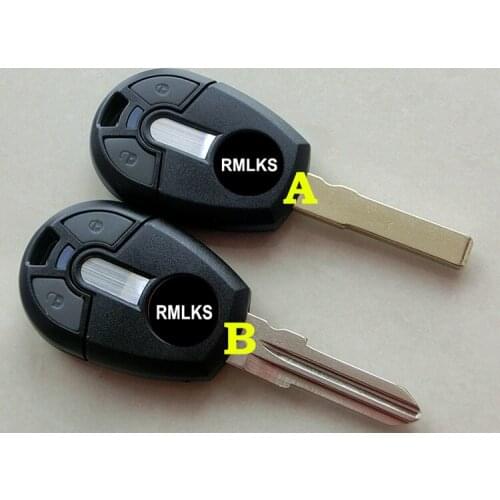 RMLKS New Style 2 Button Replacement Remote Key Case Shell Fob Fit For Fiat Positron EX300 Uncut Blade
