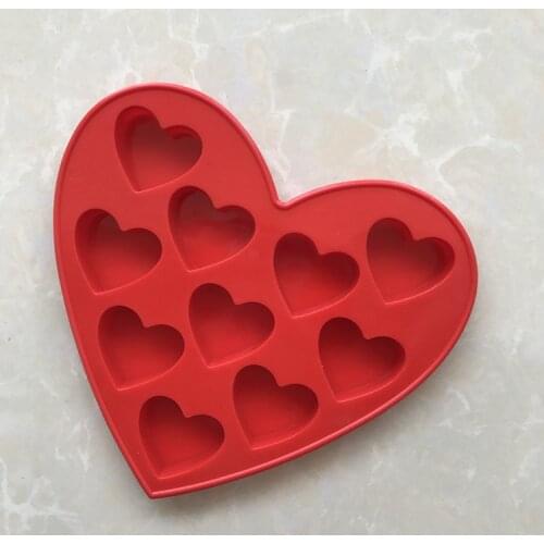 Silicone Cake Mould 10 with Heart Shape Chocolate Mold