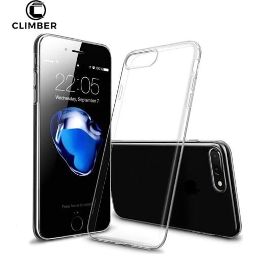 Absorbent Scratch-Proof For iPhone X Ultra Thin Transparent Clear Soft Silicone TPU Phone Cases Cover For iPhone 8 Plus Case