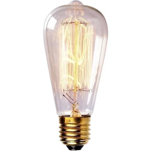 Vintage Edison bulb ST64 incandescent light bulb E27 60W 110/220V decorative light bulb filament bulb lighting tubes Edison