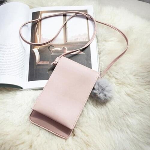 Fashion Wild Mini Women Shoulder Bag With Hair Ball Personality Fashion Ladies Phone Bag Simple Messenger Bags Women Flaps