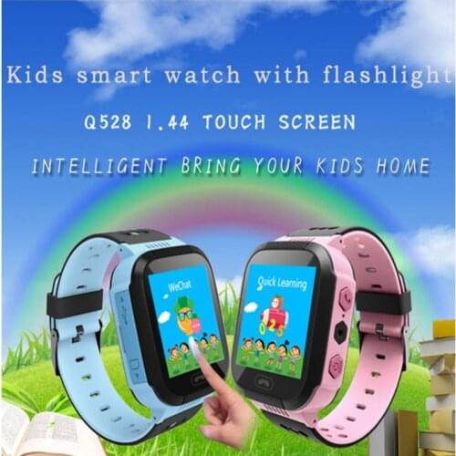 1.44" Touch Screen SOS Smart Watch Q528 Kids GPS Watch with Camera Flash Light