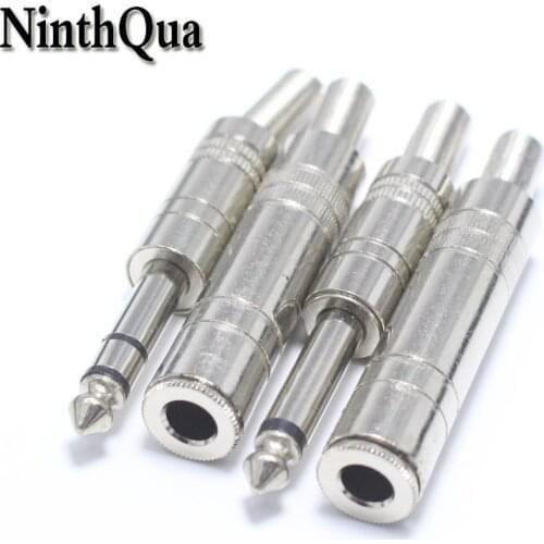 1pcs 6.35 Stereo 2Pole / 3Pole Plug 6.35mm Mono / Stereo Amplifier Microphone Plug 6.35mm jack Plug 6.5mm Audio Connector