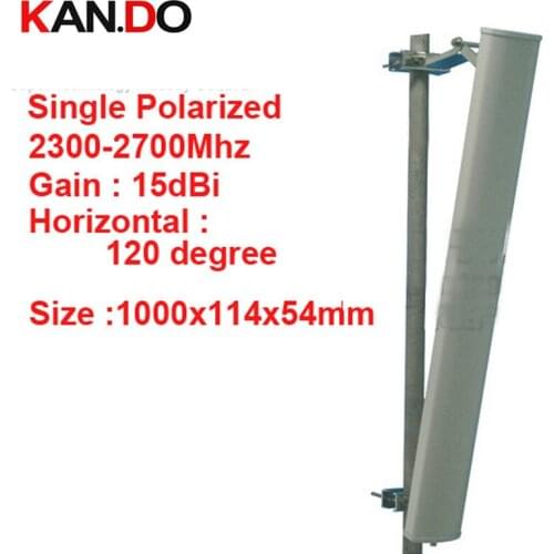15dbi vertical polarization 120deg 2300-2700Mhz booster antenna Base station use FDD 4G TDD antenna 2.4G wifi panel antenna