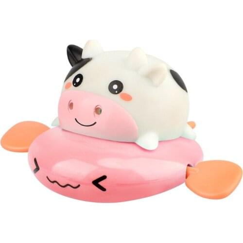 28EC Baby Bath Educational Bathroom Playing Toys Swimming Toy Cow Touches Smoothly