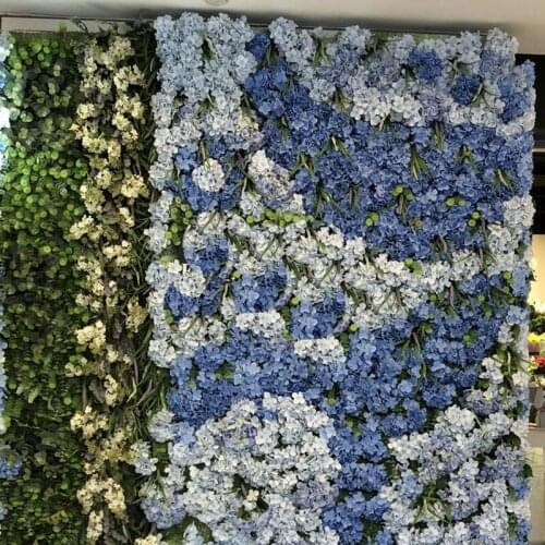 5pcs DIY artificial flower heads Hydrangea Silk Wedding flowers wall For hotel Wedding background decoration Fake Flower
