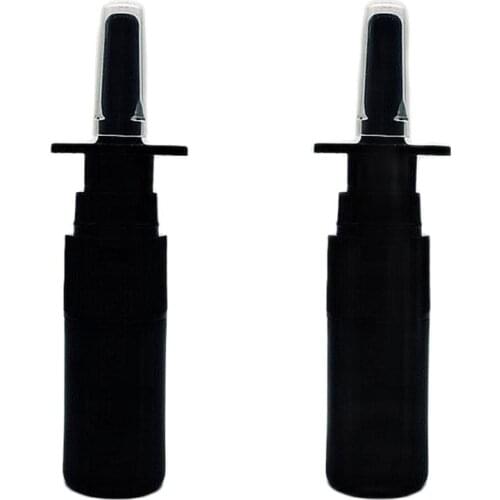 50pcs 5ml Refillable Black Plastic Medical Nasal Spray Bottle Pump Sprayer Container Vial Pot for Saline Water Wash Applications