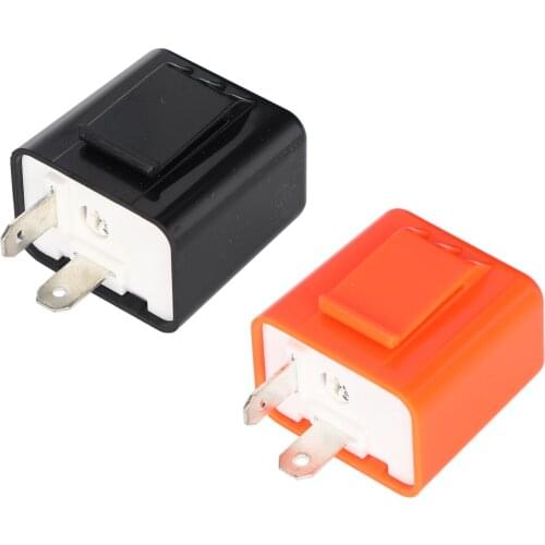 Artudatech 2-Pin 12V Electronic LED Flasher Relay Fix Turn Signal Bulbs Hyper Flash Car Accessories