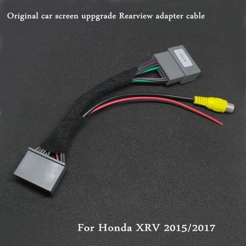 JanDeNing Car Adapter Wires Cable Rear View Camera Original Display Input Cable For Honda XRV 2015/2017