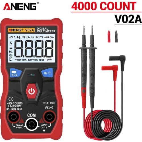 ANENG V02A Measurement Digital Multimeter Counts Digital Multimeter Profesional Capacitor Tester Meter AC/DC Ture RMS Testers
