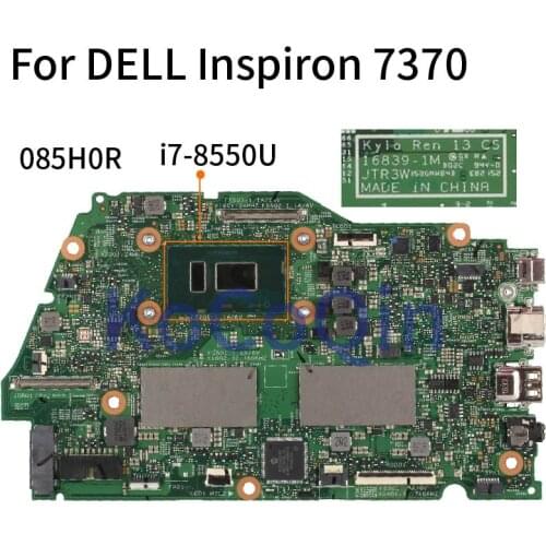KoCoQin laptop Motherboard For DELL Inspiron 7370 i7-8550U Mainboard 16839-1M SR3LC TEST OK