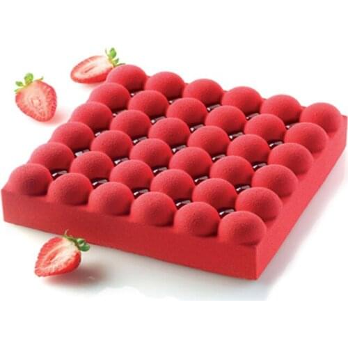 Square Shaped Bubble Mousse Mold Silicone Cake Mold Chocolate Dessert Baking Pan Jelly Moulds Cake Decorating Tool