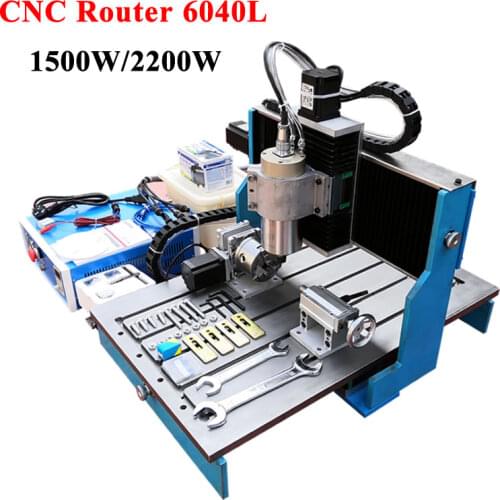 CNC Router 6040L Linear Guideway USB 4Axis Metal Engraving Machine Steel and Aluminum Table for Woodworking Metal Engraving Kit