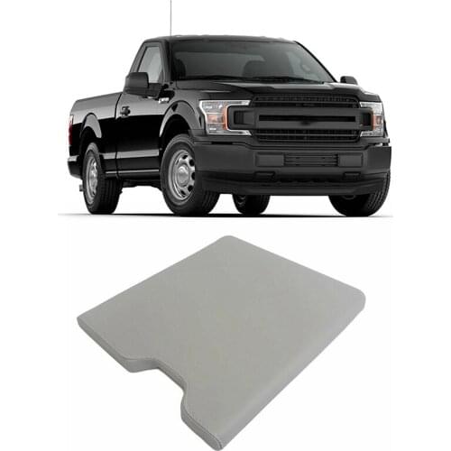 Car Leather Center Console Seat Box Pad Armrest Cover Protective Cover Fit for 2015-2019 Ford F150 Gray