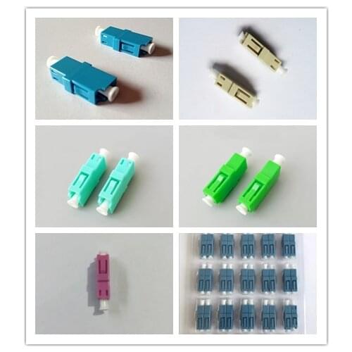 LC fiber adapter Simplex SM MM APC Blue green gray plastic housing good quality optical fibre connector coupler factory ELINK