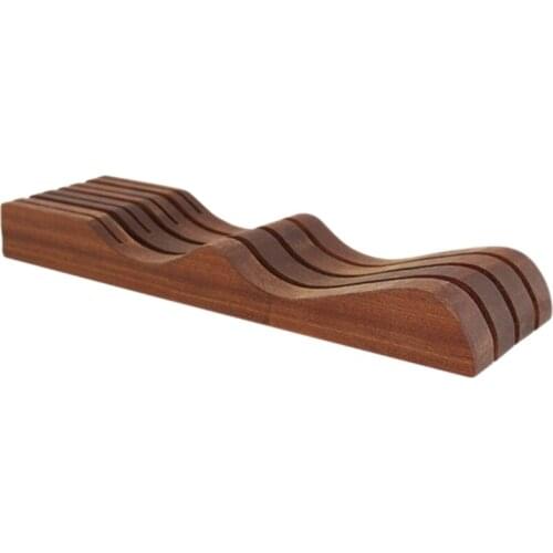 Ebony Knife Block Holder In-Drawer Knife Drawer Organizer Butcher Knife Storage N2UC