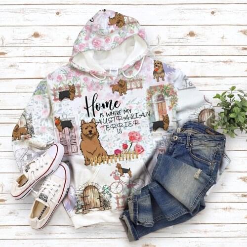 2021 New Arrival Men Hoodies 3D Full Printing Hawaii Dog Hooded Pullovers Long Sleeve WoMen Hip Hop Sweatshirts