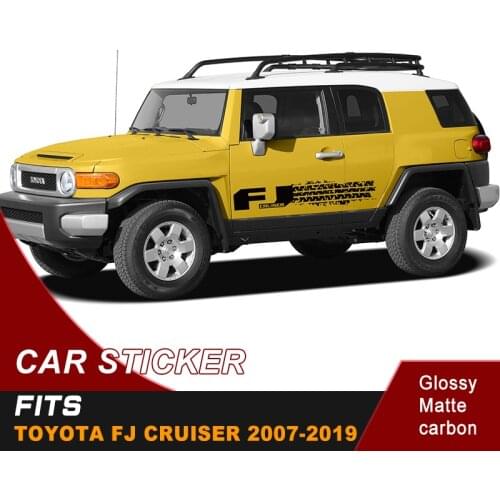 Car Stickers Side Door Body Stripe Graphics Vinyl Car Decoration Decals Custom Fit For TOYOTA FJ CRUISER 2007-2017 2018 2019