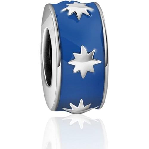 2019 NEW 100% 925 Sterling Silver Explosion Oxidized Snowflake Spacer Beads Glamour Suitable DIY Bracelet Gift Women 11041-11060