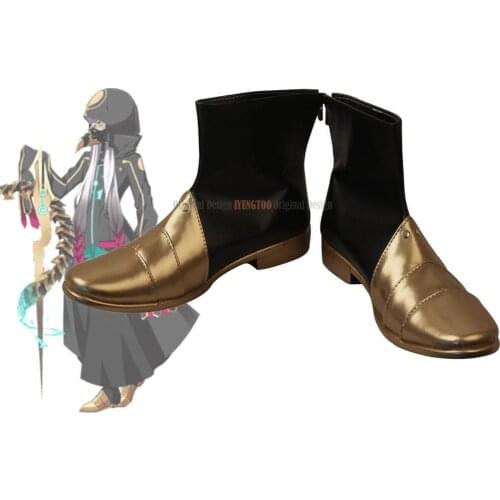 FGO Asclepius Shoes Cosplay Fate Grand Order Asclepius Cosplay Boots Leather Shoes Custom Made