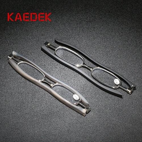 KAEDEK 2020 New Unisex Reading Glasses Men Women Clear Lens elastic Computer Folding Eyeglasses For Sight 360 degree rotating