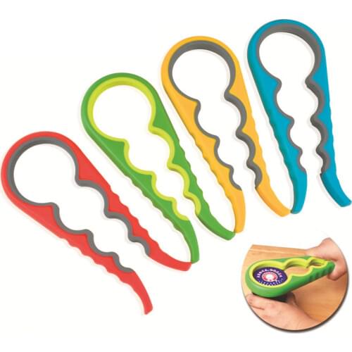 Can Lid Screw Openers 1PC Anti-slip 4 in 1 Cooking Accessories Multifunction Jar Opener Bottle Opener Kitchen Gadgets Portable