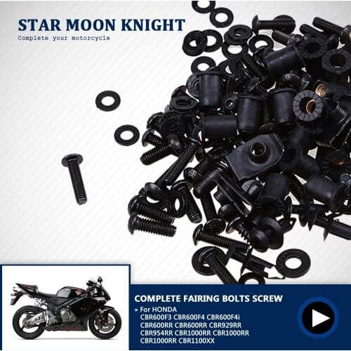 Complete Fairing Bolt nut screw Kit For HONDA CBR1100XX CBR600F CBR600RR CBR929RR CBR954RR CBR1000RR Motorbike Accessories