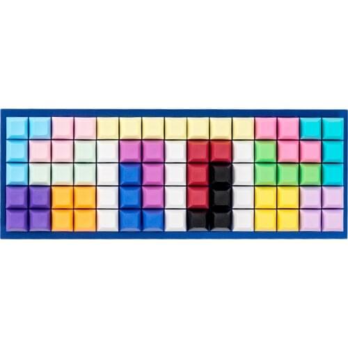 PBT Blank 1U Keys DSA Keycaps Mixded Color Cherry MX Custom Keycap Set For Gaming Tastatur Mechanical Keybord Mini Kit Gamer