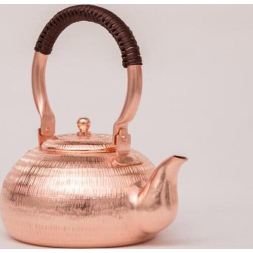 1.3L manual pure copper purple copper pot large capacity thicker copper pot tea