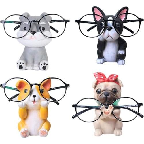 Puppy Dog Glasses Holder Stand Eyeglass Retainers Sunglasses Display Cute Animal Design Gift