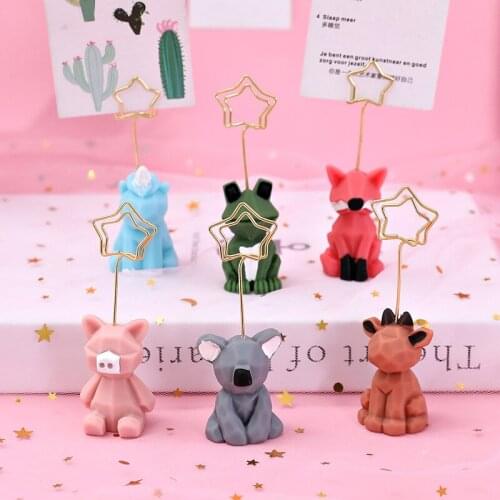 Cute Cartoon Girly Hoto Holder Creative Office Desktop Ins Decoration Ornaments Business Card Message Note Holder