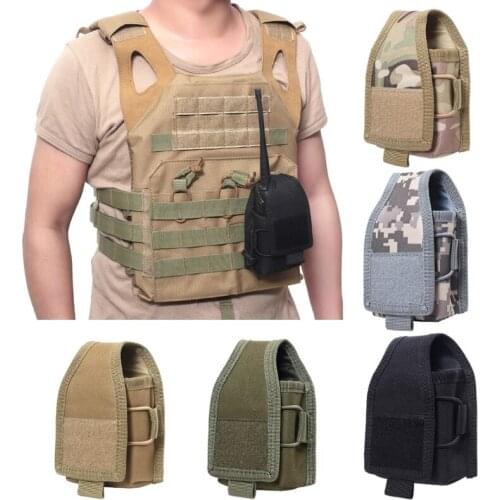 Smartphone Pouch,Portable Military Walkie Talkie Bag Pouch Storage Bag Radio Holder Case for Outdoor Sports G99D