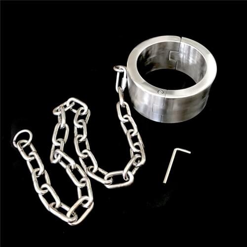 Super Heavy 7KG Stainless Steel Neck Collar Restraint Chain Metal Bondage Neck Ring Adult BDSM Sex Games Toys For Men Woman