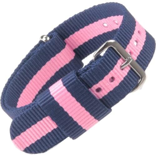 Military Style Nylon Pink Wrist Watch Strap Band For Timex Weekender DW 18/20mm