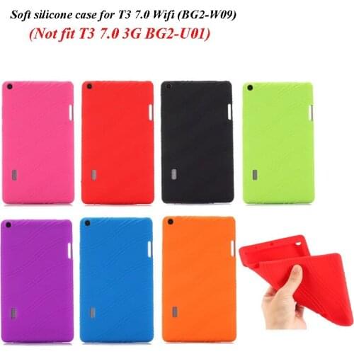 100PCS/Lot For Huawei Mediapad T3 7.0 Wifi BG2-W09 Soft Silicone Protection Case Cover (Not fit T3 7.0 3G BG2-U01)