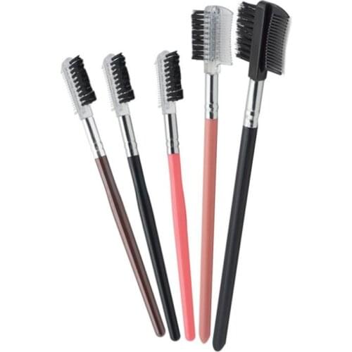 1000 pcs Eyebrow Eyelash Brush 2 in 1 Double eyebrow brush Eyebrow Comb Makeup Brush Cosmetic Tools SN203