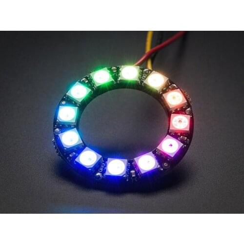 12 bits RGB LED Ring - 12 x WS2812 5050 RGB LED with Integrated Drivers module