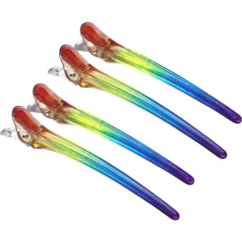 4Pcs Hairdressing Makeup Duck Bill Clips Dyeing Hair Clip Clamps Hairpin
