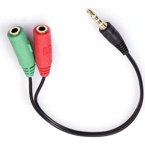 5/2/1pcs Splitter Headphones Jack 3.5mm Stereo Audio Y-Splitter 2 Female To 1 Male Cable Adapter Microphone Plug For Earphone