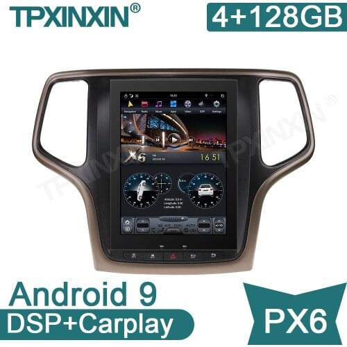 Android 9.0 4+128G For JEEP Grand Cherokee 2014-2018 Car Multimedia Player GPS Navigation Audio Radio Head Unit Auto Stereo