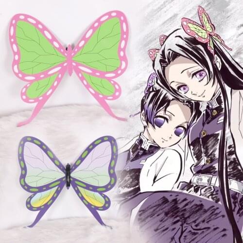 Anime Demon Slayer Kimetsu No Yaiba Kochou Shinobu Kochou Kanae Women Cosplay Butterfly Headwear