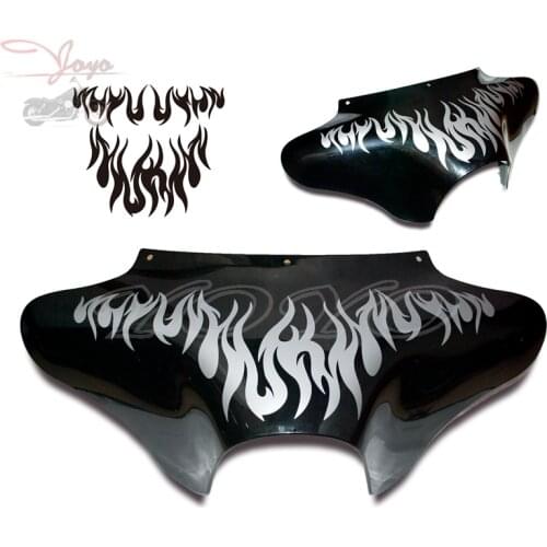 Free Shipping Tattoo Flame Decals Fairing Stickers For Touring Street Glide Electra Glide Ultra Classic Trike models Road King
