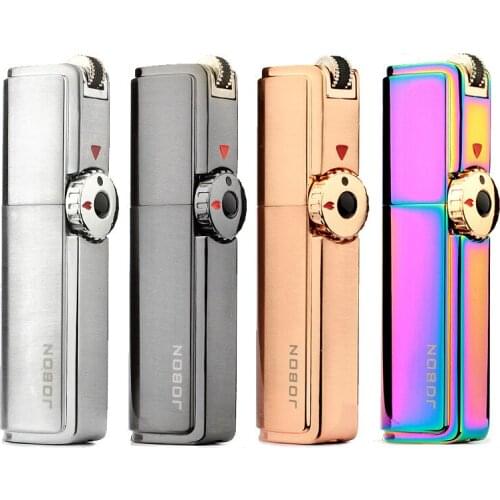 JOBON Butane Gs Inflatable Lighter Metal Windproof Straight Jet Turbo Torch Blue Flame Cigar Moxa ZB307 Cigarettes Smoking Gift