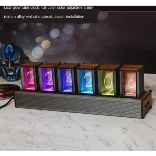 Clocks Led Clock Wall Modern Design Home Decoration Accessories for Living Room Electronic Watch Nixie Bedroom Digital Table Diy