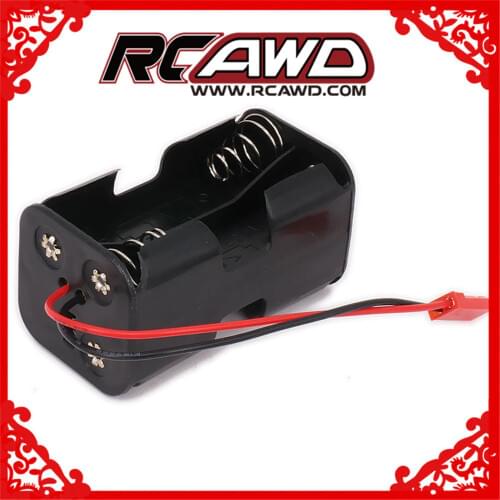 Receiver Battery Pack Case Box 4 x AA JST Connector Battery Insert Compartment for 1/8 1/10 1/16 RC Hobby Model Nitro Car HSP